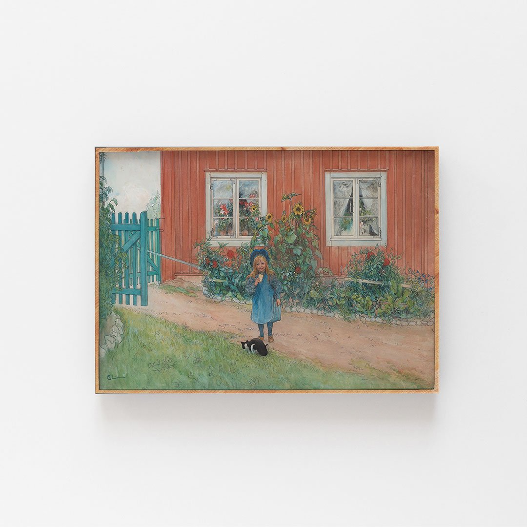 Carl Larsson – Brita, eine Katze und ein kleiner Junge