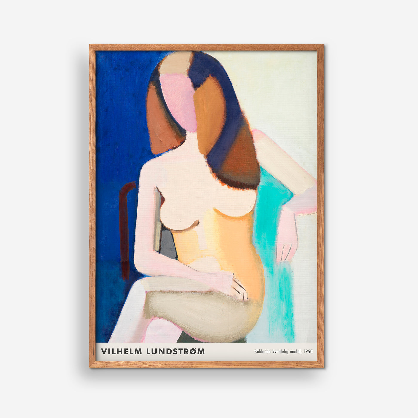 Siddende kvindlig model, 1950 (Big) - Vilhelm Lundstrøm