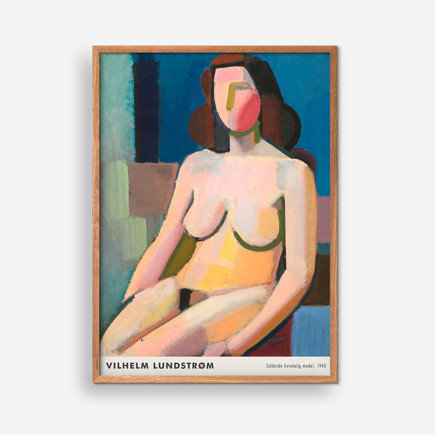 Siddende kvindlig model, 1940 (Big) - Vilhelm Lundstrøm