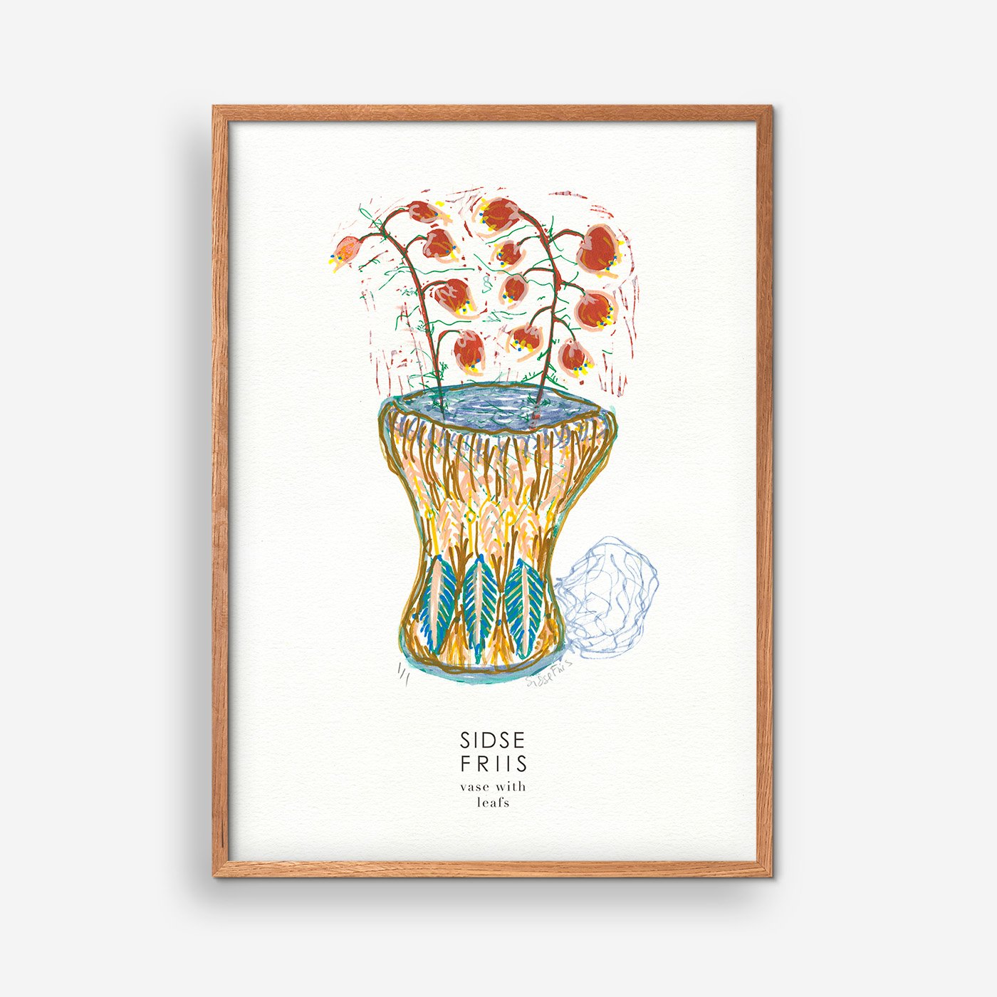 Vase mit Blättern - Sidse Friis