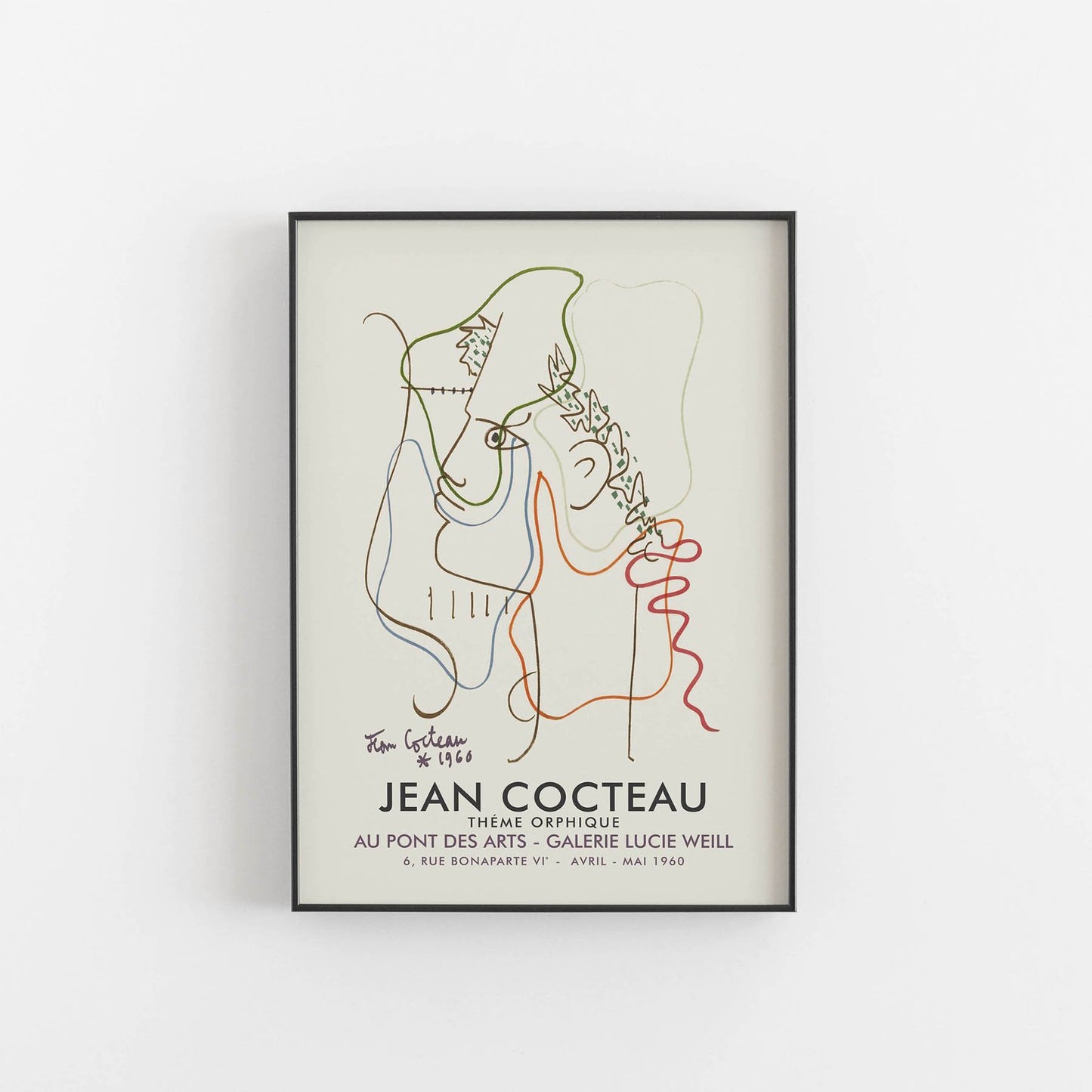 Jean Cocteau-Ausstellungsplakat