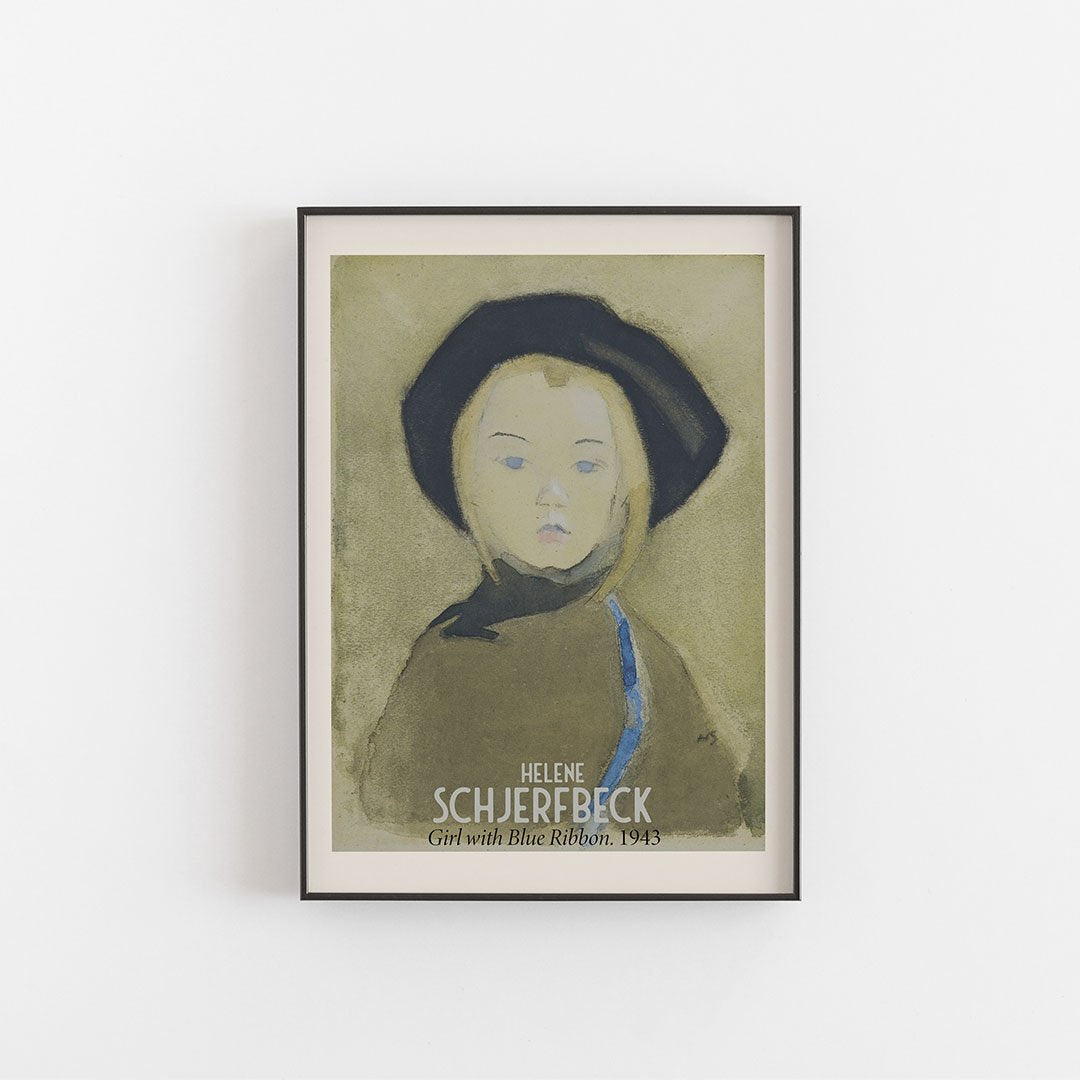 Helene Schjerfbeck - Girl with Blue Ribbon 1943