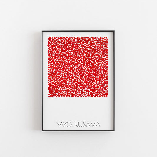 Kunstdruck Rot - Yayoi Kusama