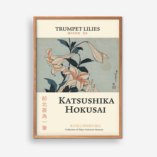 Trompetenlilien - Katsushika Hokusai