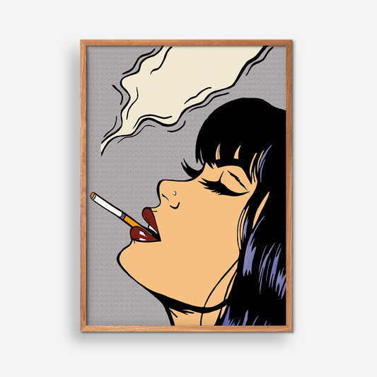 Rökande kvinna - popkonst