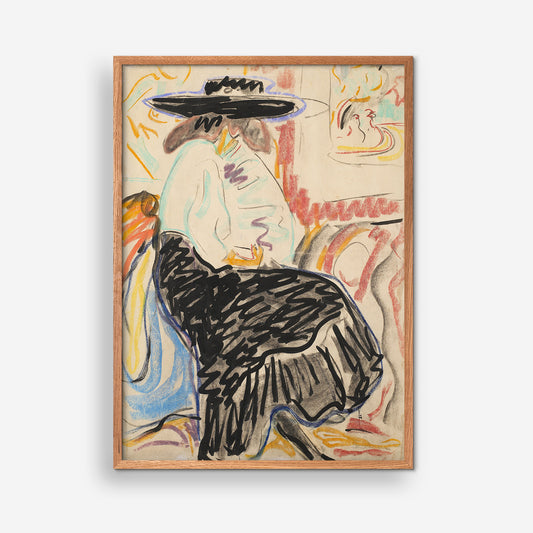 Sitzende Frau im Atelier - Ernst Ludwig Kirchner