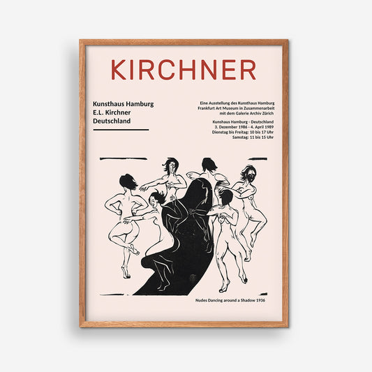Naken dansar runt en skugga - Ernst Ludwig Kirchner