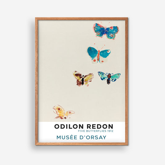 Fünf Schmetterlinge 1912 – Odilon Redon
