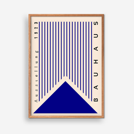 Retro Figur Dreieck, Blau - Bauhaus
