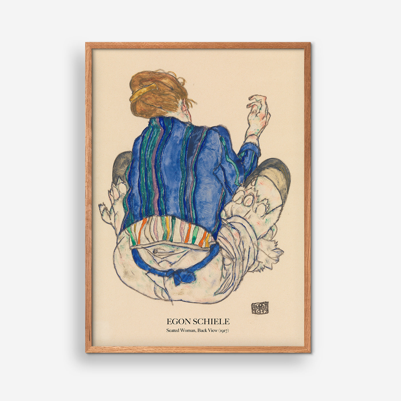Sittande kvinna - Egon Schiele 
