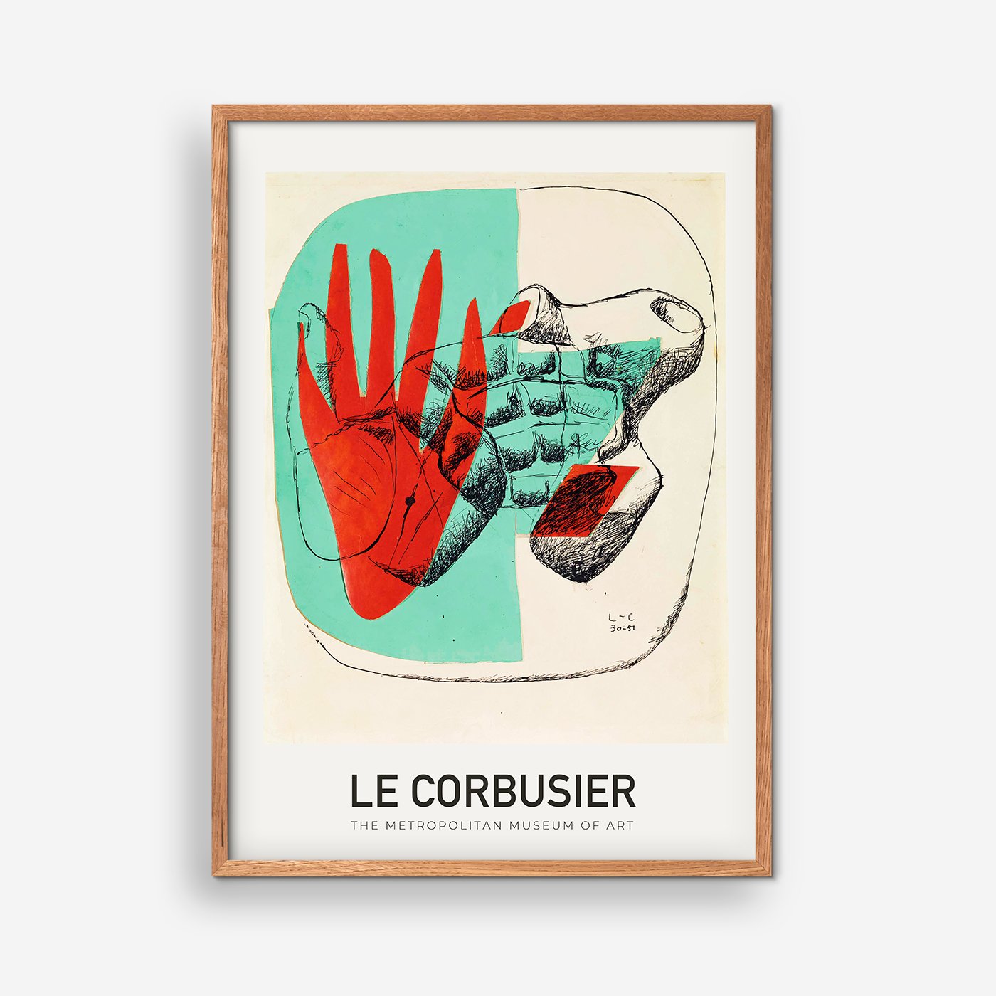 Le Corbusier utställningsaffisch 1955