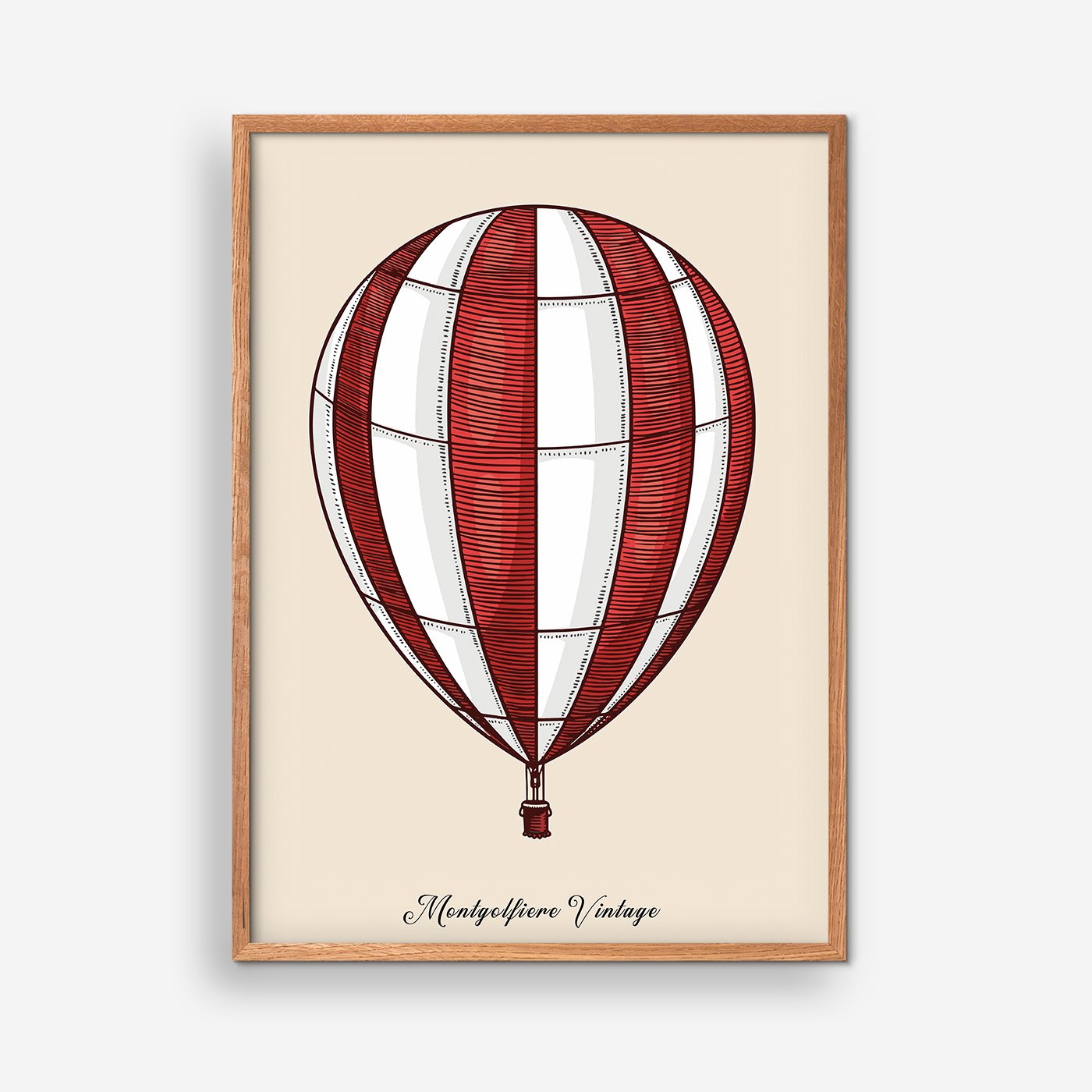 Vintager Luftballon - Rot und Weiß