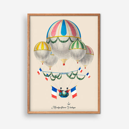 Vintage Luftballon - Mehrfarbig