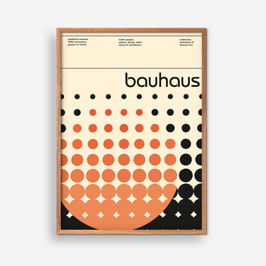 Bauhaus svart/röd affisch