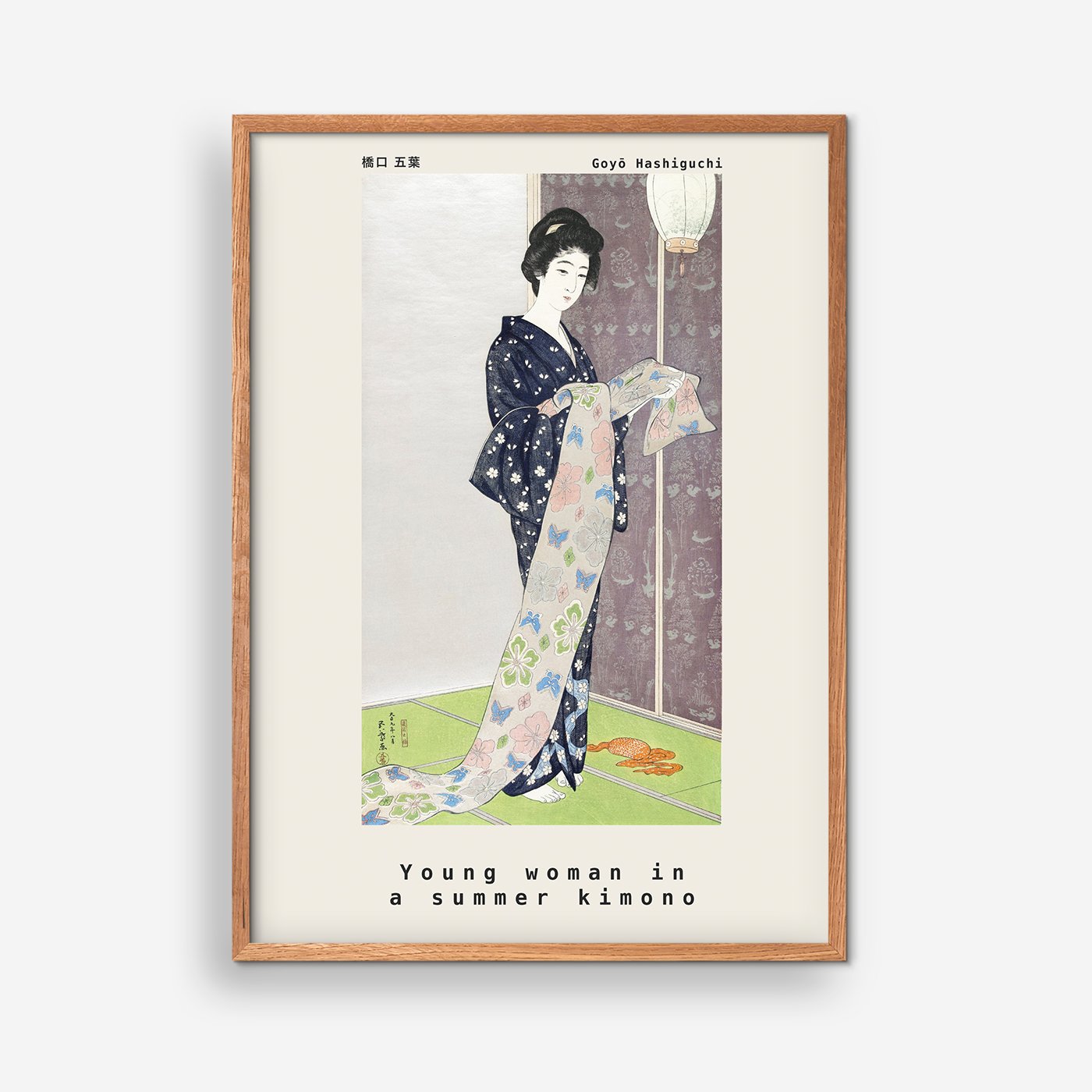 Ung kvinna i en sommar Kimono - Goyõ Hashiguchi