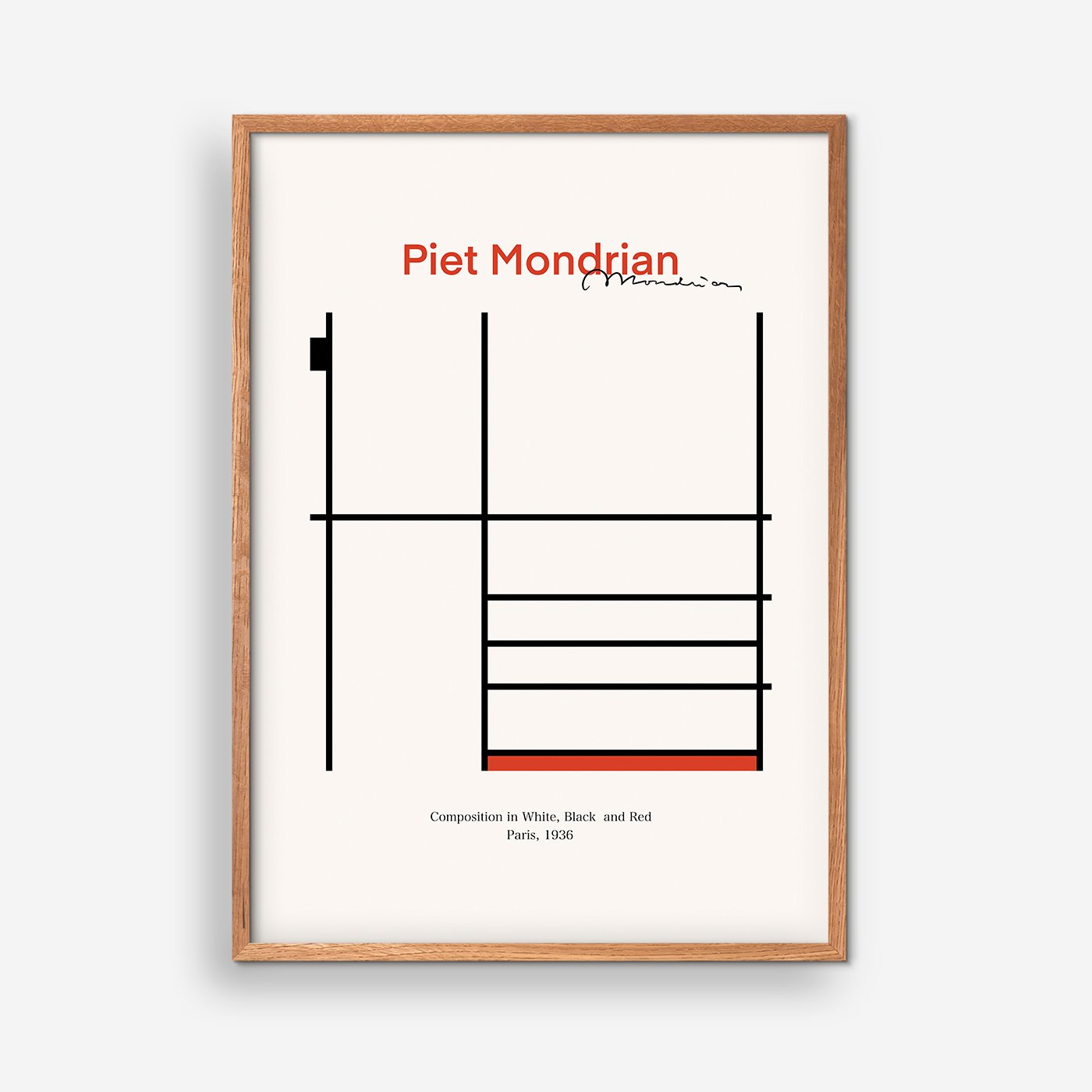 Komposition in Weiß, Schwarz und Rot - Piet Mondrian