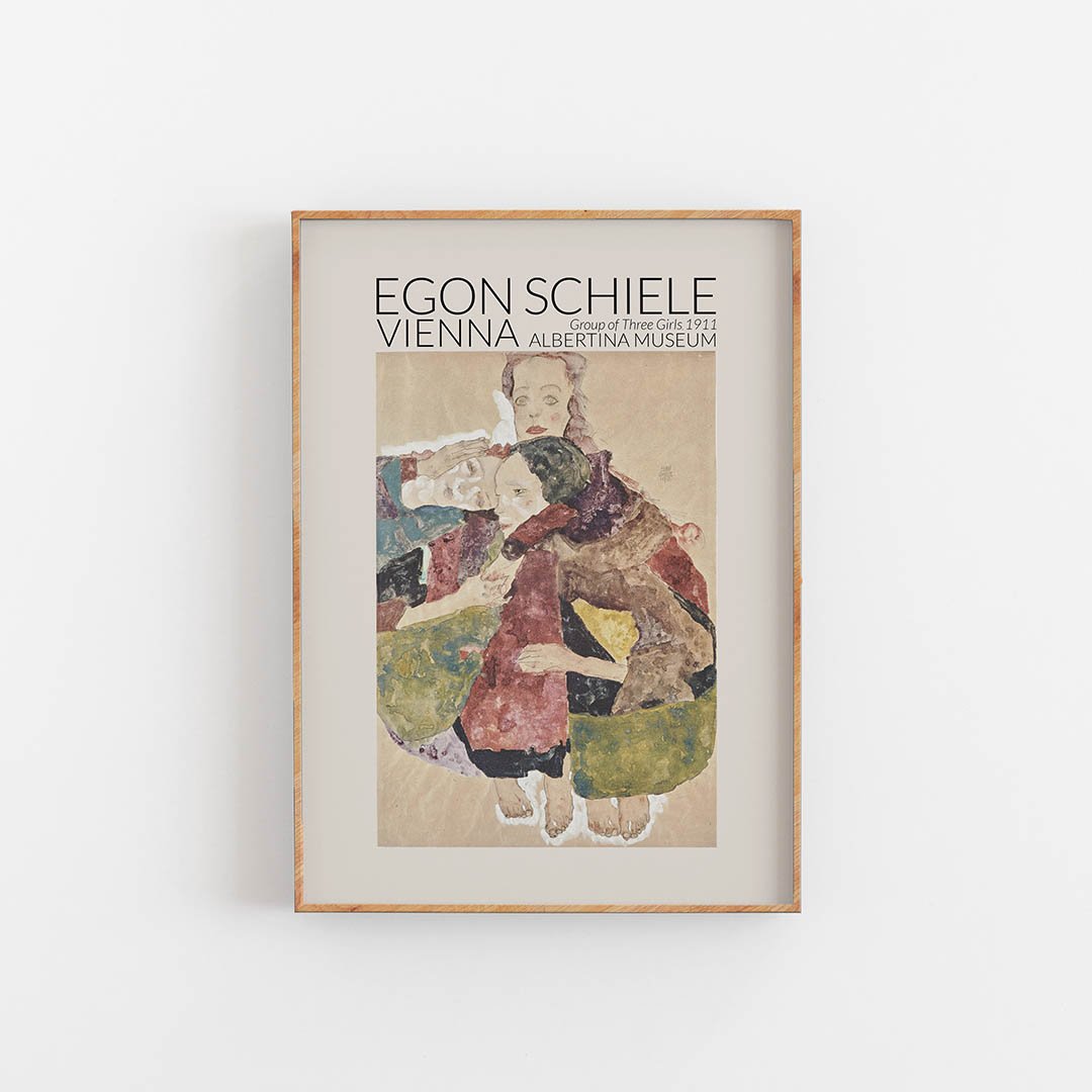 Tre flickor Egon Schiele