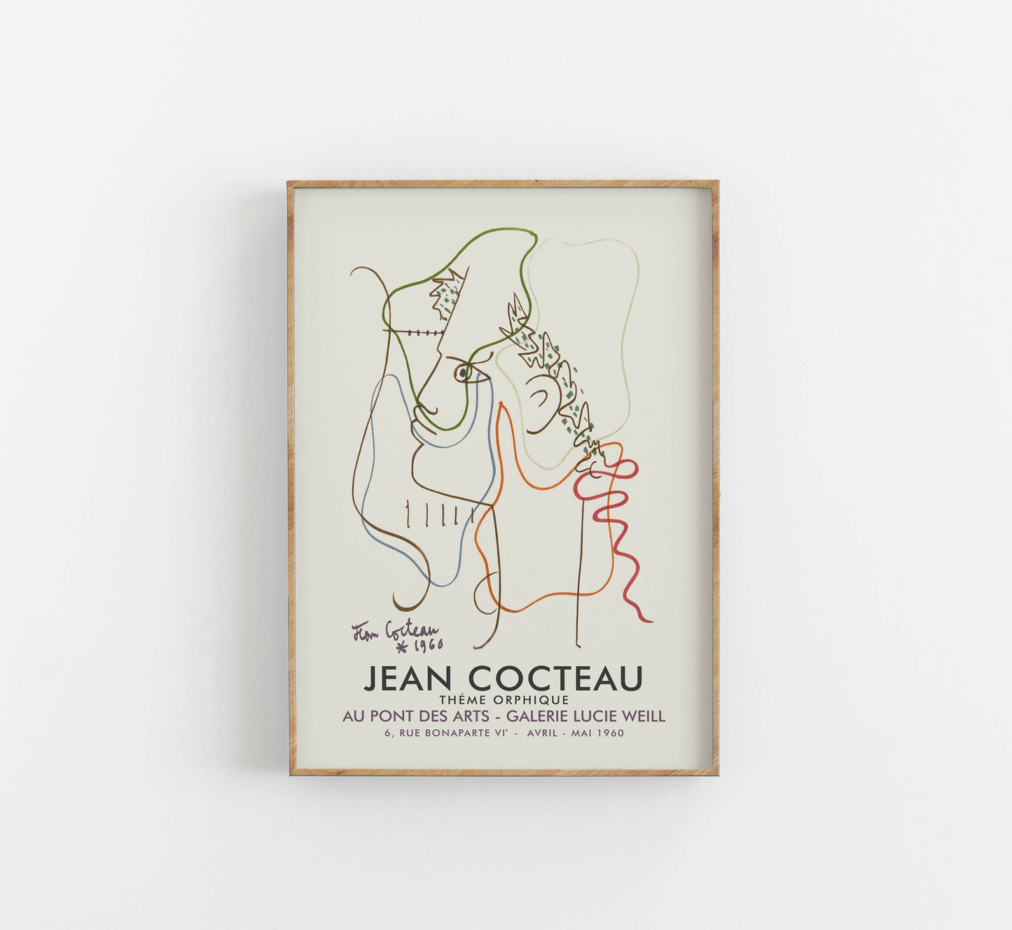 Jean Cocteau-Ausstellungsplakat