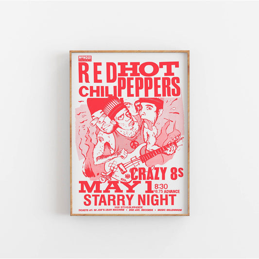 Konzertplakat von Red Hot Chilli Pepers
