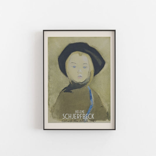 Helene Schjerfbeck – Mädchen mit blauer Schleife 1943